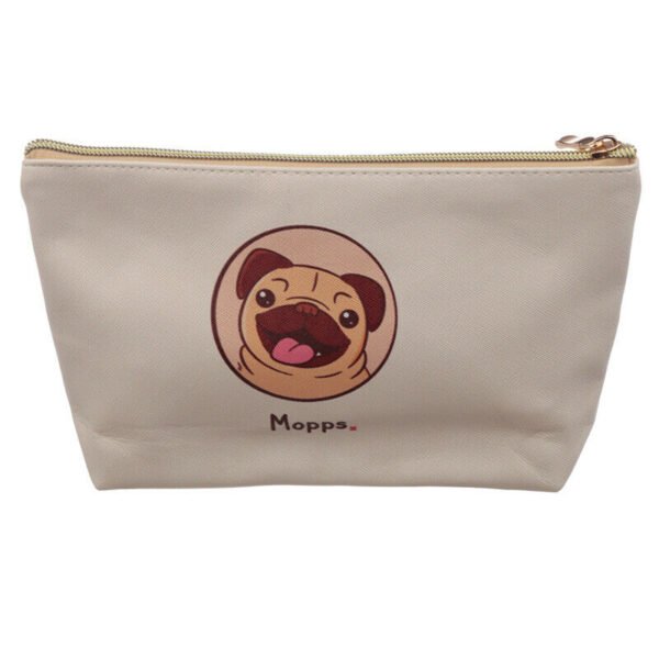 Collectable Design~Medium PVC Make Up Toiletry Wash Bag - Mopps Pug