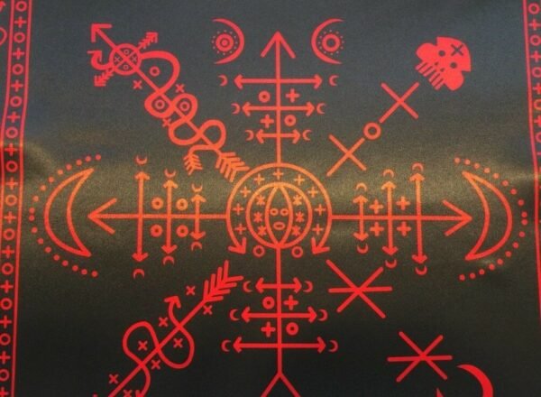 MagicunTarot Cloth~Ritual Tablecloth Rites Voodoo Black Version