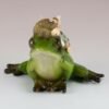 Fairy Collection~Little Girl Fairy Riding Frog Figurine 3.5" High Resin New In Box