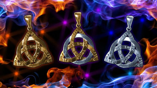 Magicun Talisman~Magicun ~Amulet Celtic Triquetra Trinity Force Power Ancient Sterling silver and gold