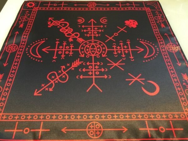 MagicunTarot Cloth~Ritual Tablecloth Rites Voodoo Black Version