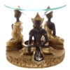 Home Fragrance~Decorative Gold and Brown Thai Buddha Oil Burner with Dish