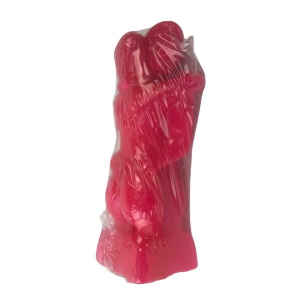 Magic Candle~Hugging Couple Lovers Pink Image Figurine Spell Candle Pagan Wicca Hoodoo 5 1/2"