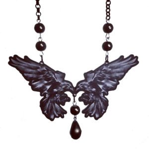 s-l1600_f09f08d1-296a-4e51-a97f-b33858f7cbca Curiology - RAVEN BUTTERFLY - Black Bead Necklace