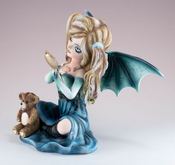 Fairy Collection~Little Vampiress With Teddy Bear Vampire Fairy Figurine 7.5" Wide New In Box