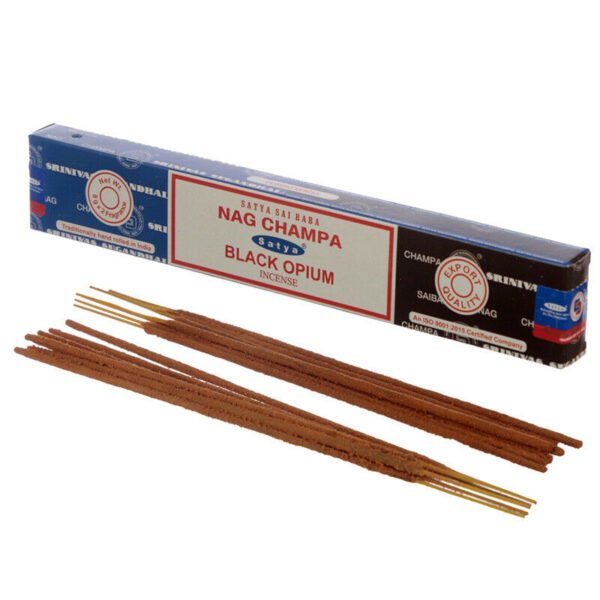 Home Fragrance~SATYA Sai BaBa Nag Champa & Black Opium Incense Sticks 12 x 14 sticks