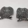Wicca & Paganism~Perched Owl 4" Silver-Tone Metal Stick Incense Cone Burner 3-Legged Stand 2 pcs