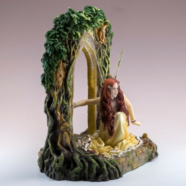 Fairy Collection~Forest Fairy At Open Door Figurine Statue With LED Light 8.75" High New In Box!