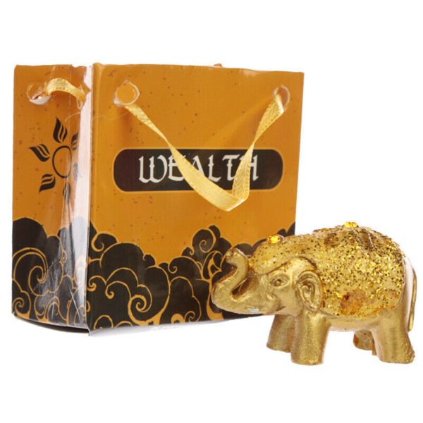 Home Decor~Collectable Glitter Elephant in a Mini Gift Bag Buddhism 1 Sent At Random