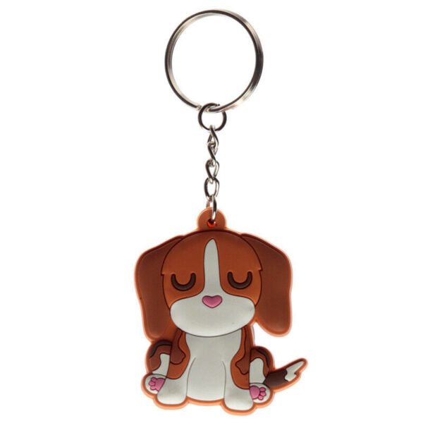 Collectable design~Cute Novelty Dog Squad PVC Keyring Novelty Key Chain French Bulldog, Hound