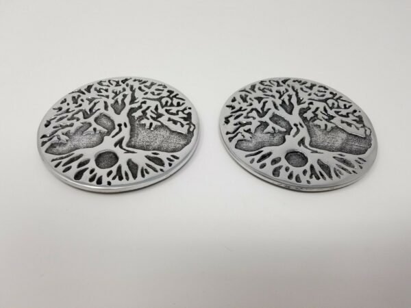Home Fragrances ~Tree of Life Design 4-3/4" Stick Cone Incense Burner Ash Catcher Hot Plate 2 pcs