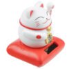 Home Decor~Cute Waving Solar Cat Design Maneki Neko Lucky Design Pal White Cat
