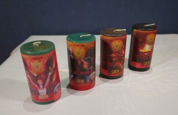 MagicunTarot Cloth~Set of Candles Magic Wicca - Magic Protection