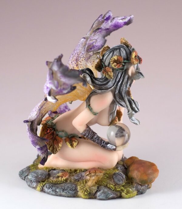 Fairy Collection~Leaf Fairy With Crystal Ball Figurine 4.25" High Resin New In Box