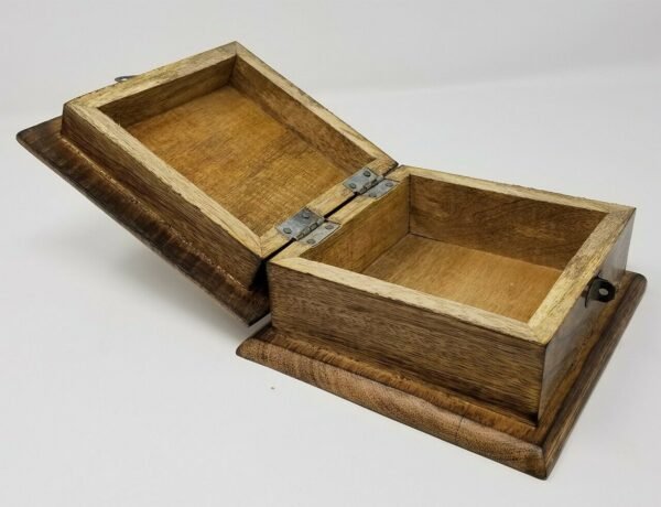 Wicca & Paganism~Skull Day of the Dead Wooden Carved Box, 4 x 6", Hand Carved, Brand New