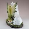 Fairy Collection~Green Fairy With Unicorn Laying In Grass Figurine Statue 7" Long Resin New!
