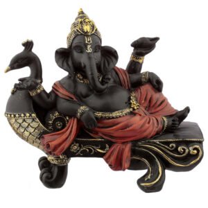Home Decor~Decorative Ganesh Figurines Peacock Bench Statue Ornament Gift Hindu God Statue