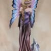 Fairy Collection~Large Scale Purple Fairy With White Dragon Figurine Statue 20" High Resin New!