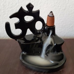 Home Fragrances ~OM Design Backflow Metal Cone Incense Burner Holder