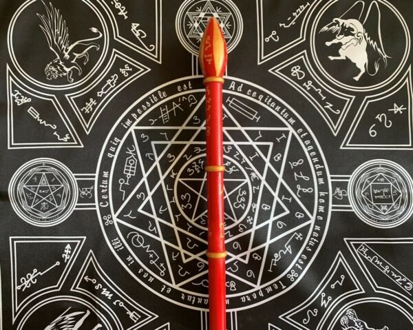 MagicunTarot Cloth~Magic Scepter of the Wand of Fire of the Golden Sunrise Golden Dawn