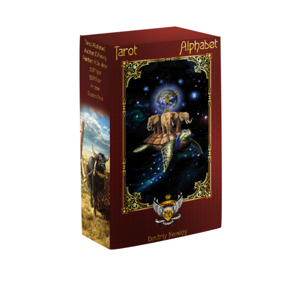 MagicunTarot Cloth~Komplekt Skatert' Taro Alfavit predskazatel'naya i Koloda Taro Alfavit