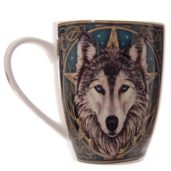 Witchcraft~Lisa Parker Wilde One Bone China Coffee Cup Mug Micro Dishwasher Safe Wolf Head
