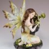 Fairy Collection~Yellow Fairy Figurine With Green Dragon 6" High Detailed Resin New In Box!
