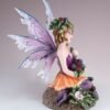 Fairy Collection~Purple & Orange Fairy With Berries Figurine 5.5" High Detailed Resin New In Box!