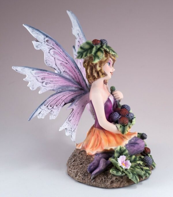 Fairy Collection~Purple & Orange Fairy With Berries Figurine 5.5" High Detailed Resin New In Box!