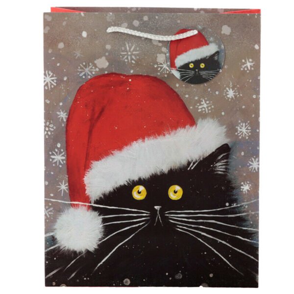 Home Decor~Christmas 2020 Kim Haskins Cat Gift Bag - Large, Gift/Stocking Filler