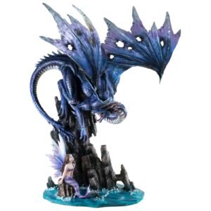 Fairy Collection~Large Scale Sea Dragon and Fairy Mermaid Figurine Statue 18.75" High New In Box