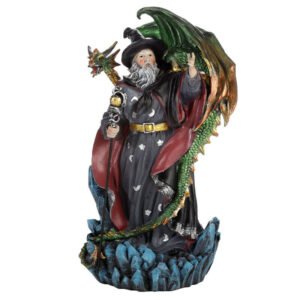 Collectable design~Spirit of the Sorcerer - Dragon Wizard Figurine Ornament Fantasy Gothic