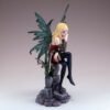 Fairy Collection~Fairy In Red With Dragon Sitting On Pillar Figurine Statue 8.25" High New