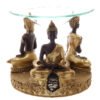 Home Fragrance~Decorative Gold and Brown Thai Buddha Oil Burner with Dish