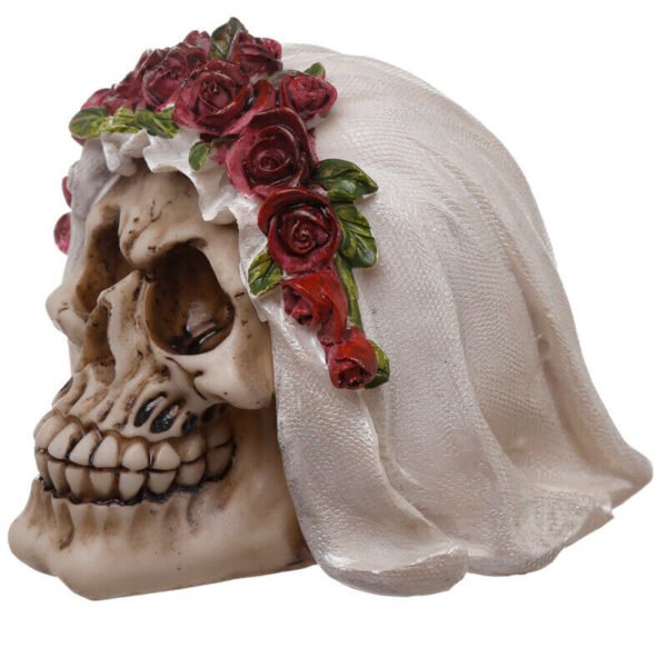 Home Decor~Gothic Wedding Day Skull Bride Ornament