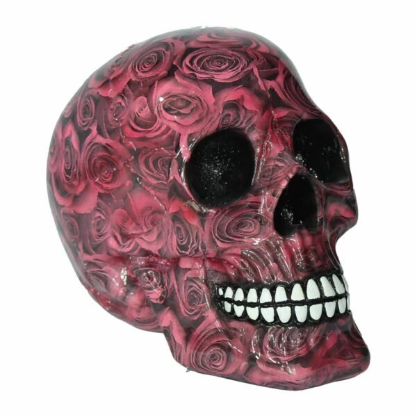 Magicun Giftware~Nemesis Gothic Romantik Rose Leopard Bloodshot Ösen Druck Totenkopf Figur Deko