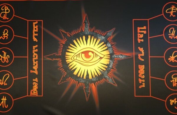 MagicunTarot Cloth~Large Ritual Tablecloth Ritual Ceremonial Altarpiece Eye of Chaos