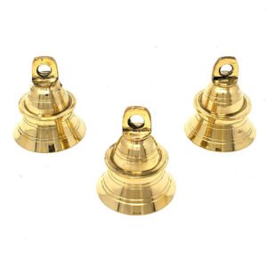 Wicca & Paganism~3x Pieces Brass Bell 3" Mini Altar Chime Bell Wiccan (Set of 3)