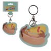 Collectable design~Fun Leatherette Hot Dog Keyring