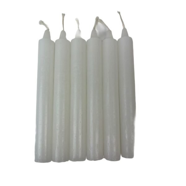 Magic Candle~Set Of 6 White Taper Household 6" X 3/4" Candles Ritual Spell Wicca Pagan Altar