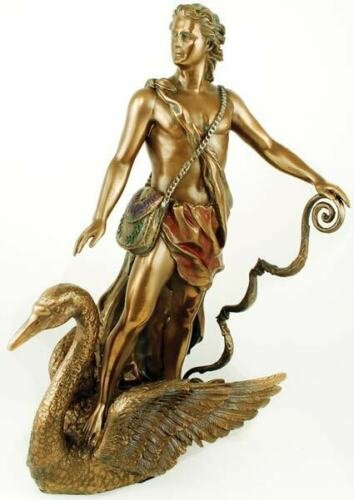 Witchcraft~APOLLO STATUE Greek Roman God 10.5" APOLLON Healing Music Poetry Archery, More