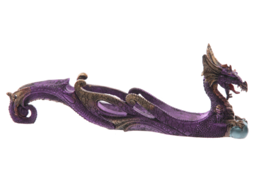 Home Fragrance~Celtic Scroll Dark Legends Dragon Gothic Incense Stick Burner Holder Ash-catcher