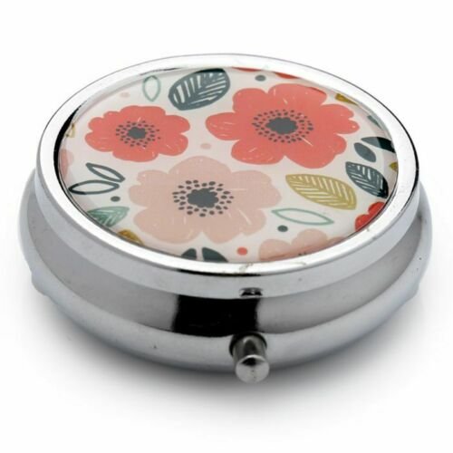 Collectable Design~Handy Metal Pill Box Pick of the Bunch Botanical