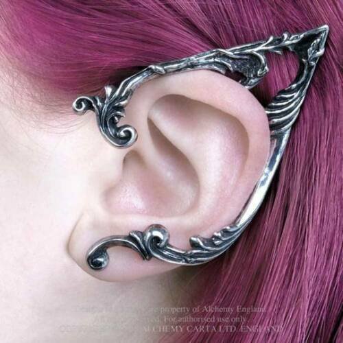 Alchemy - ARBOREUS - Elf Floral Wrap Around Pewter Left Ear Frame Earring