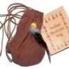 Witchcraft~Soft Brown Leather Medicine Dream Bag Indian 3" Tote With Cord