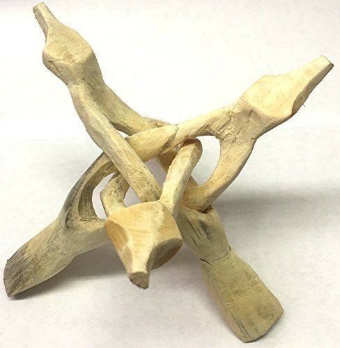 Palo Santo & Sage~Abalone Shell or Crystal Ball Stand Tripod 6" Natural Finish (Set of 2)