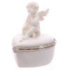 Home Decor~Cute Glitter Wings Heart Shaped Cherub Trinket Box Ornament