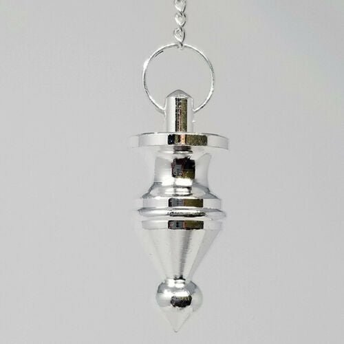 Magicun Stone~Silver Finish Pendulum 1.75"L with Chain