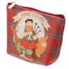 Collectable Design~Handy PVC Make Up Purse Bonnie Scotland Wash Toiletry Bag Souvenir Tartan Piper