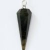 Magicun Stone~Labradorite Pendulum with Chain, Faceted (Natural Crystal Stone)